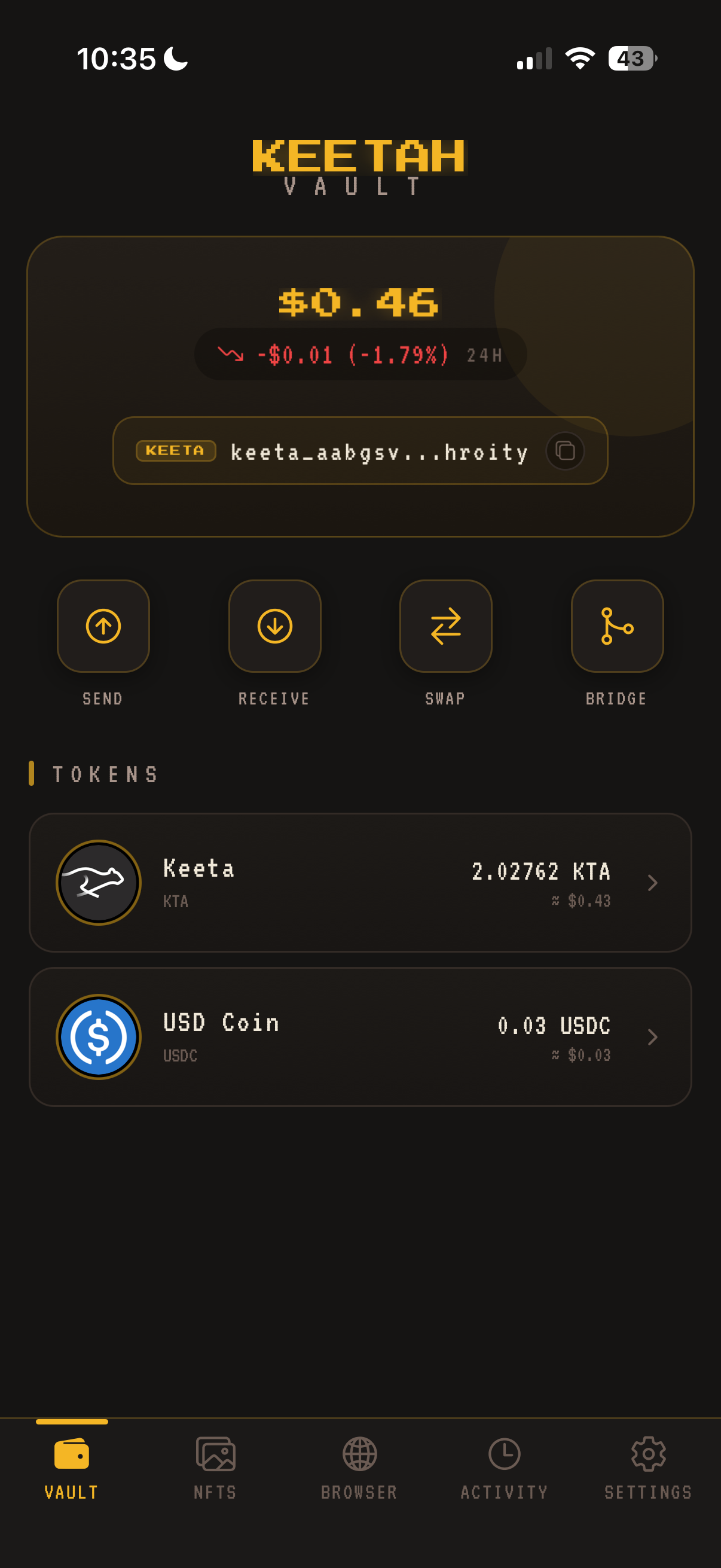 Keetah Vault app